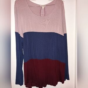 Colorblock Long Sleeve Top